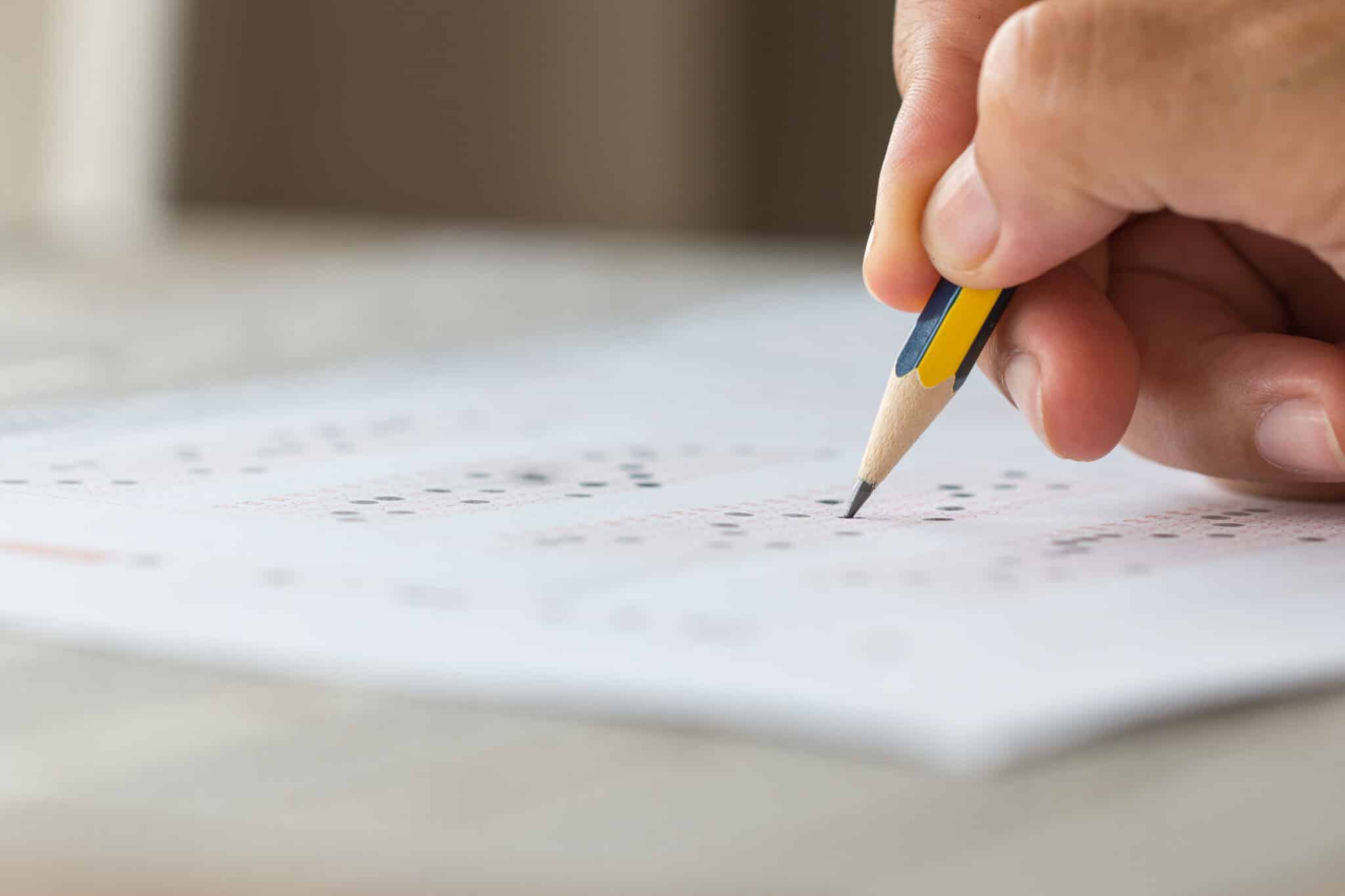 education test exam concept, high school / university student ho